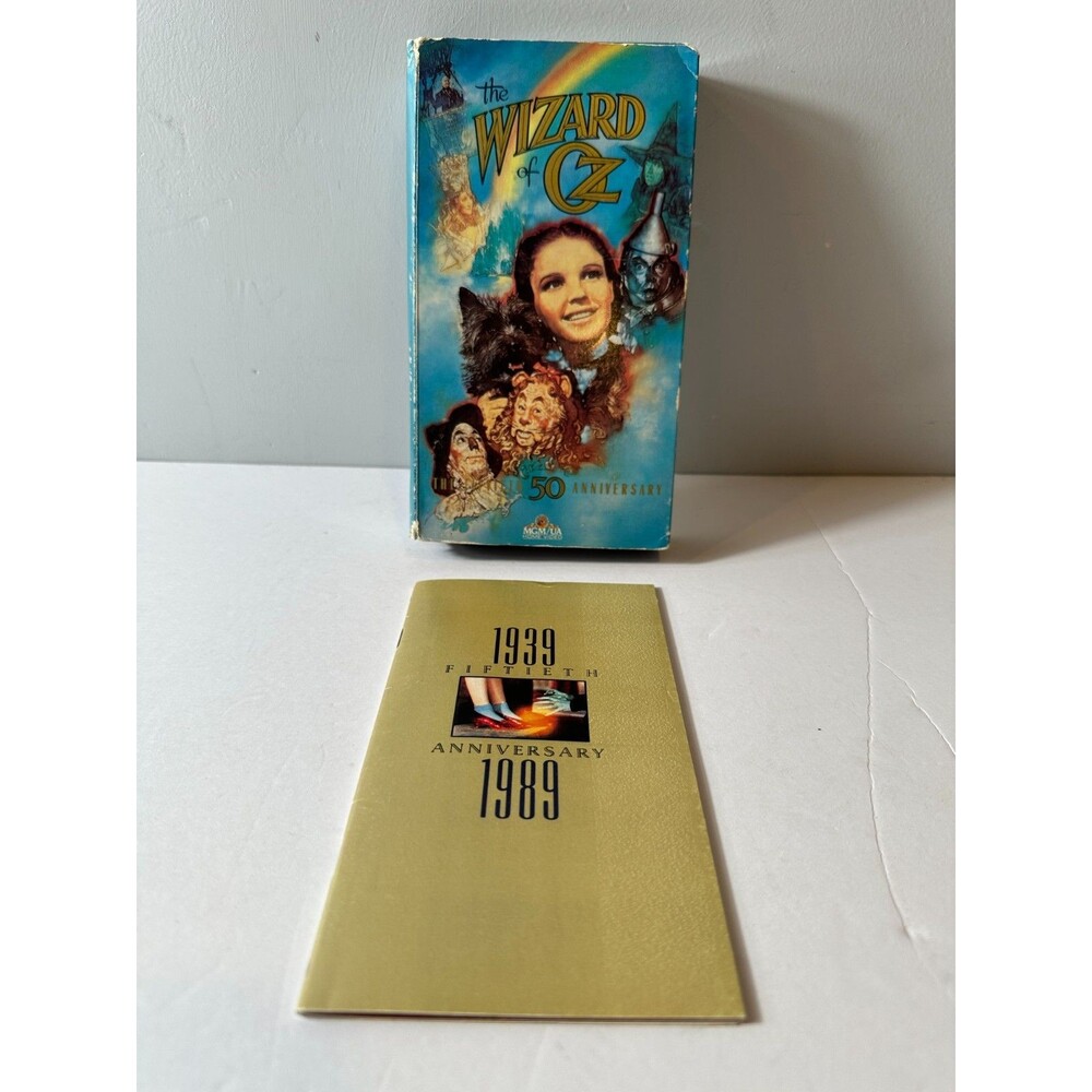 The Wizard of Oz VHS Tape 1989 50th Anniversary Edition With Booklet